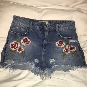 Free people jean skirt